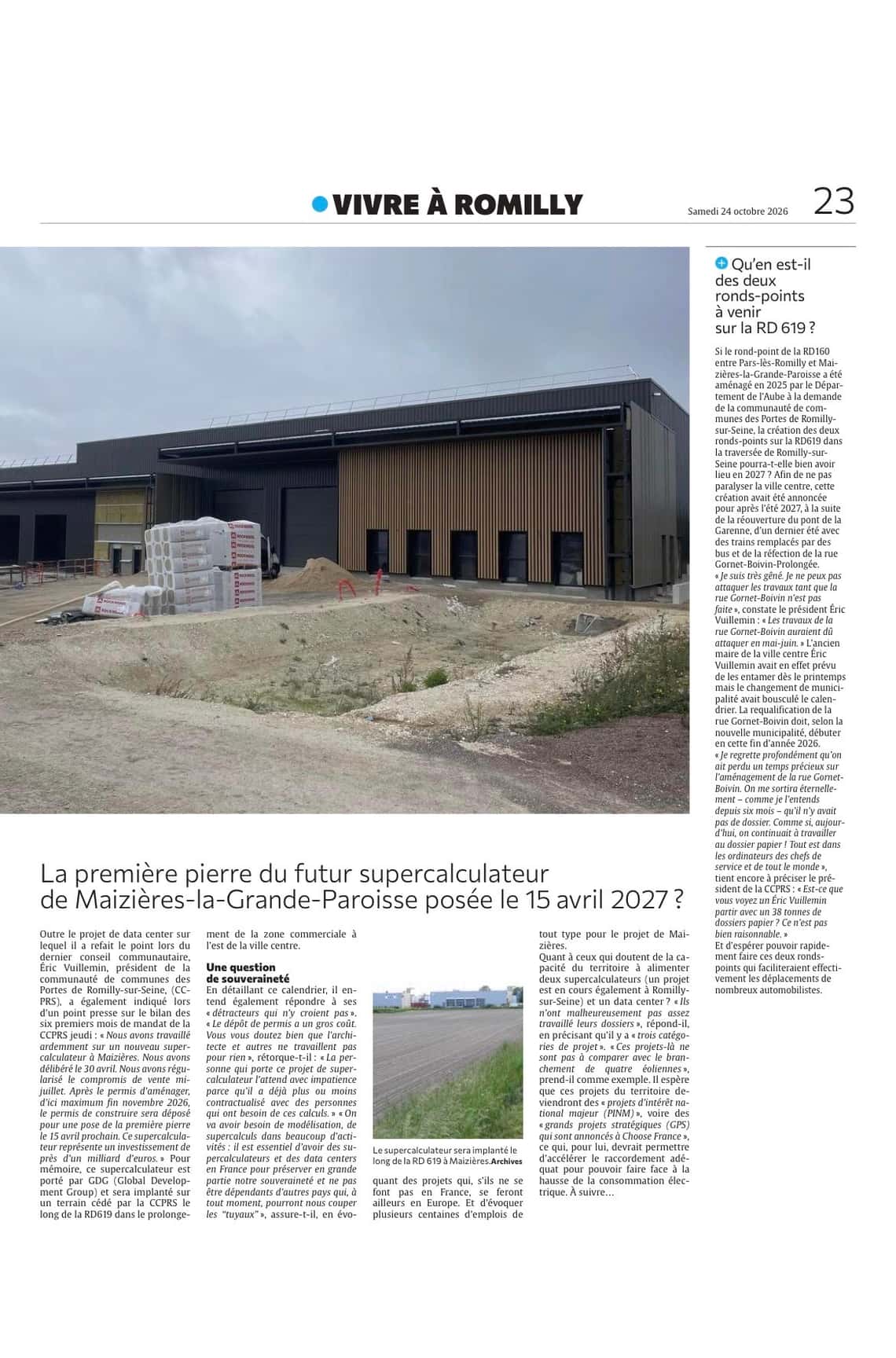 Intercommunalité : Éric Vuillemin fait le bilan de six mois de mandat