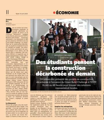 Des étudiants pensent la construction décarbonnée de demain.
