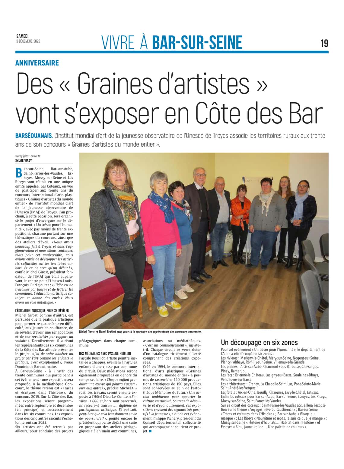 Des Graines d'artistes vont s'exposer en Côtes des Bar
