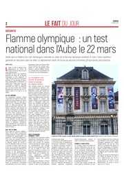 flamme olympique : un imposant test national dans l'Aube.