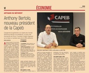 Anthony Bertolo, nouveau président de la Capeb