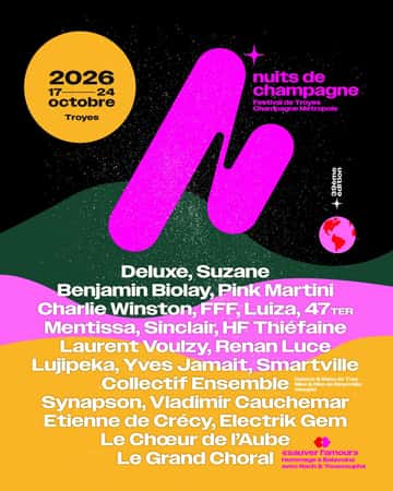 Affiche officielle de la 39ème édition des Nuits de Champagne