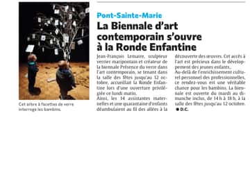 À Pont-Sainte-Marie, la Biennale s’ouvre à la Ronde Enfantine