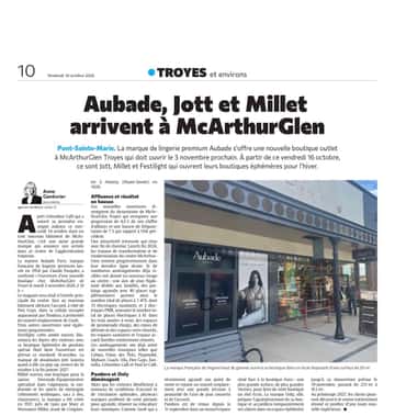 Aubade, Jott et Millet arrivent à McArthurGlen