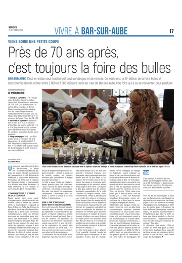 Bar-sur-Aube: près de 70 ans après, c’est toujours la foire des bulles !