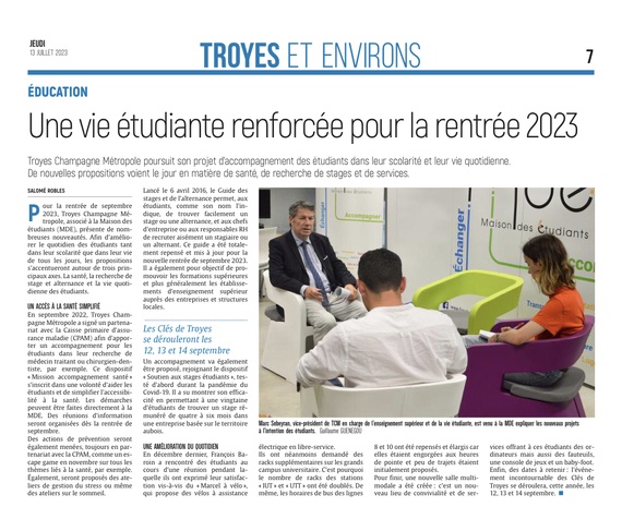 Troyes : une vie étudiante renforcée pour la rentrée 2023