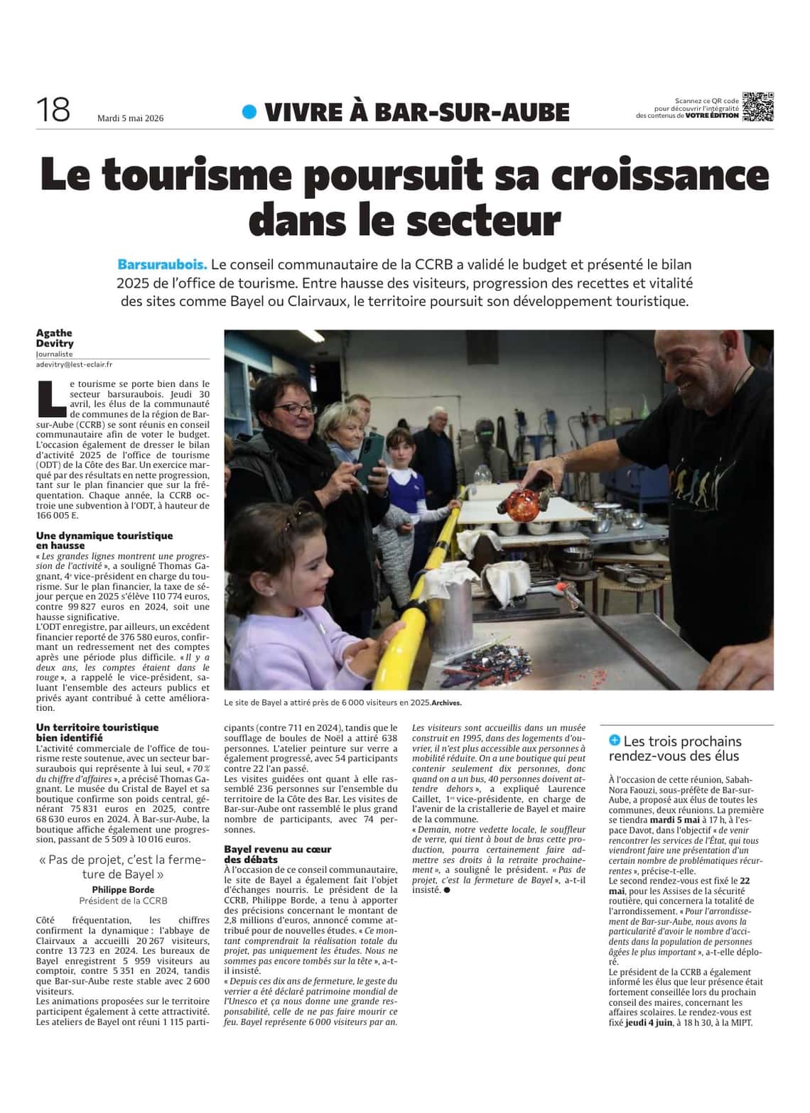 Le tourisme poursuit sa croissance dans le secteur.