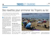 Des navettes pour emmener les Troyens au lac de Mesnil-Saint-Père cet été !