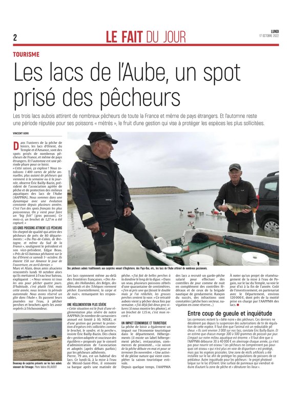 Les lacs de l'Aube, un spot prisé des pêcheurs.