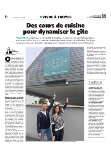 Les nouvelles recettes du gîte de Villechétif pour attirer la clientèle locale