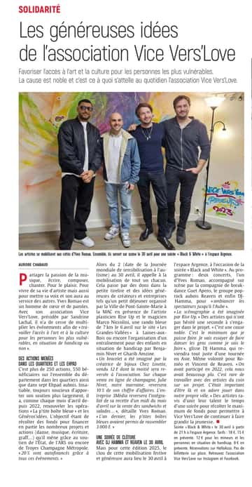 Des généreuses idées pour l’association Vice Vers’Love et une soirée