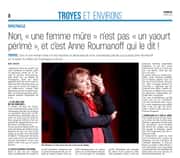 Anne Roumanoff : une femme mûren'est pas un yaourt perimé