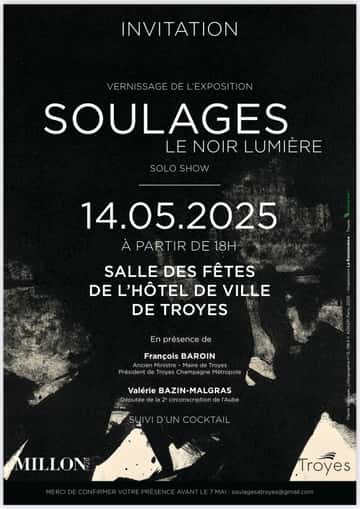 Vernissage de l'exposition évènement SOULAGES, le noir lumière