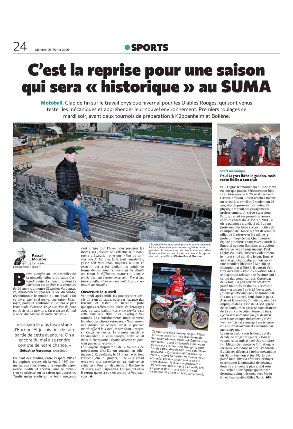 C’est la reprise pour une saison qui sera « historique » au SUMA