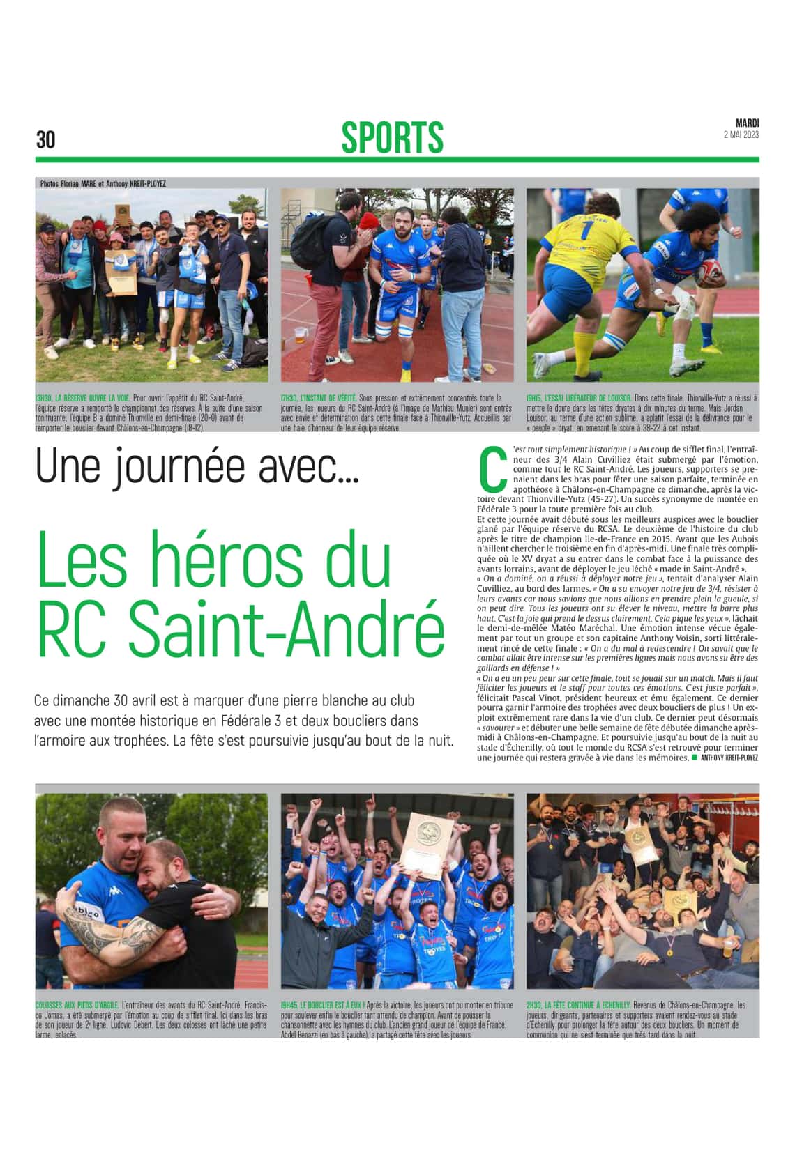 Une journée avec ... les héros du RC Saint-André