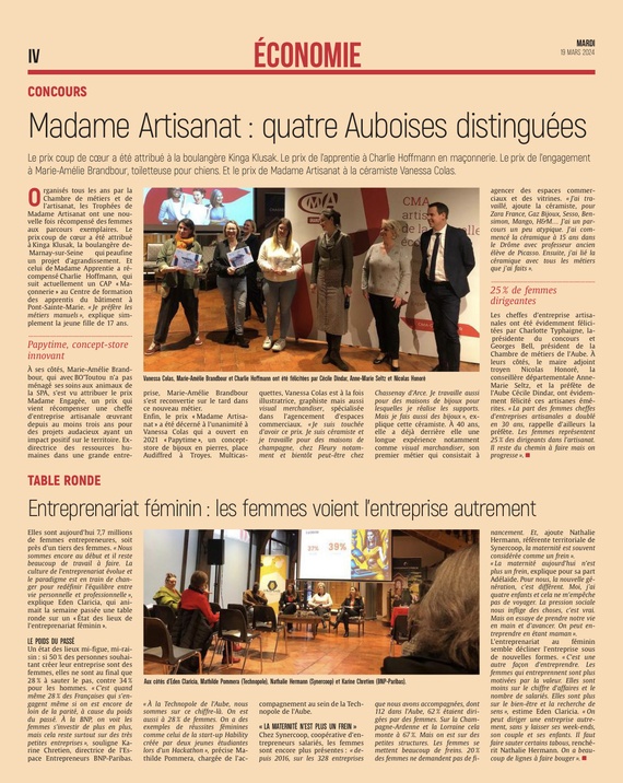 Madame Artisanat : quatre Auboises distinguées.