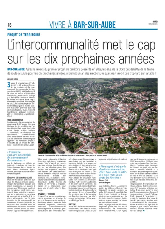 L’intercommunalité de Bar-sur-Aube met le cap sur les dix prochaines années
