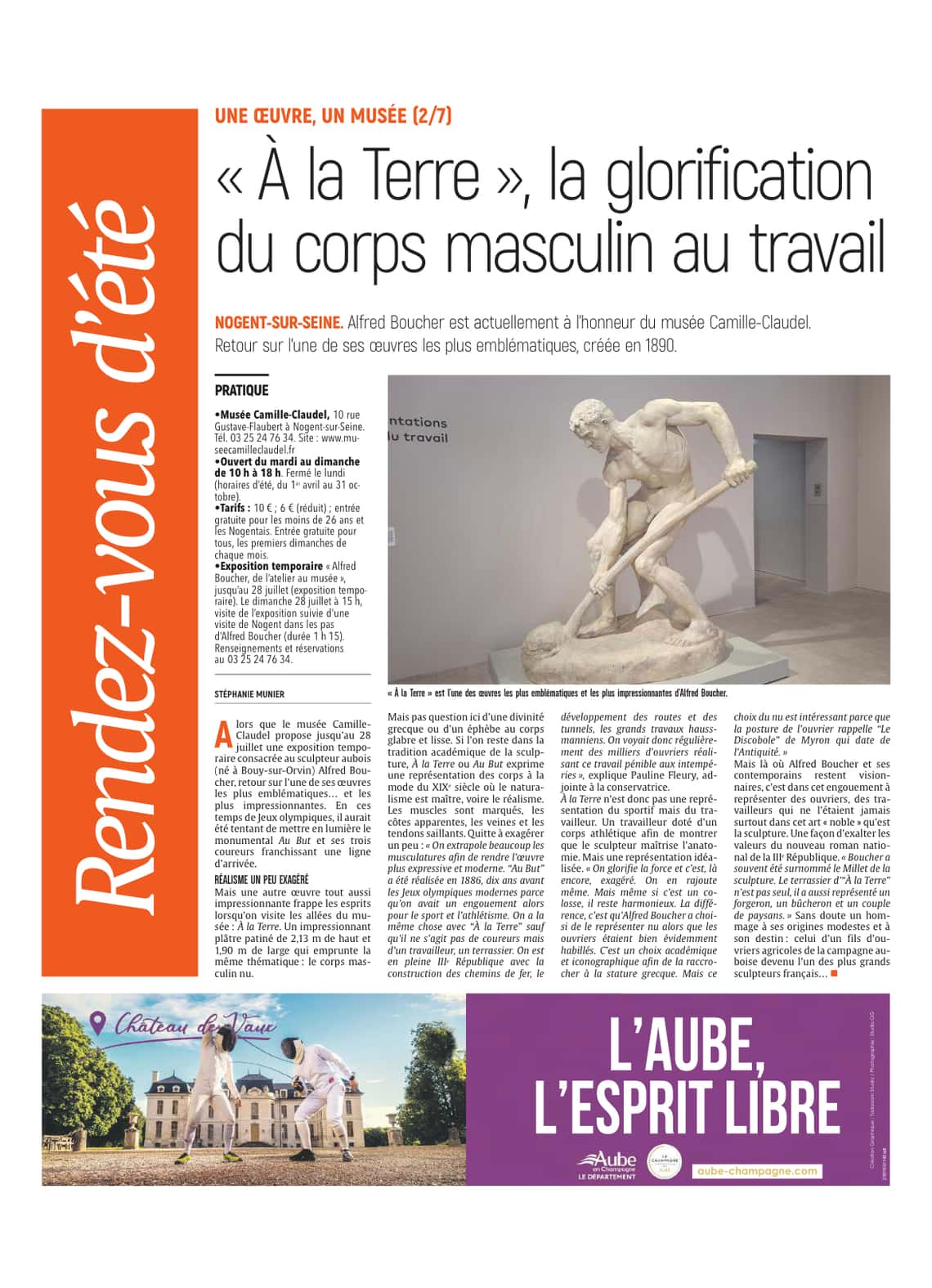 « À la Terre », glorification du corps masculin au travail