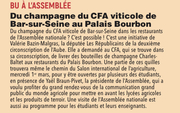 Du champagne du CFA viticole de Bar-sur-Seine à l’Assemblée nation