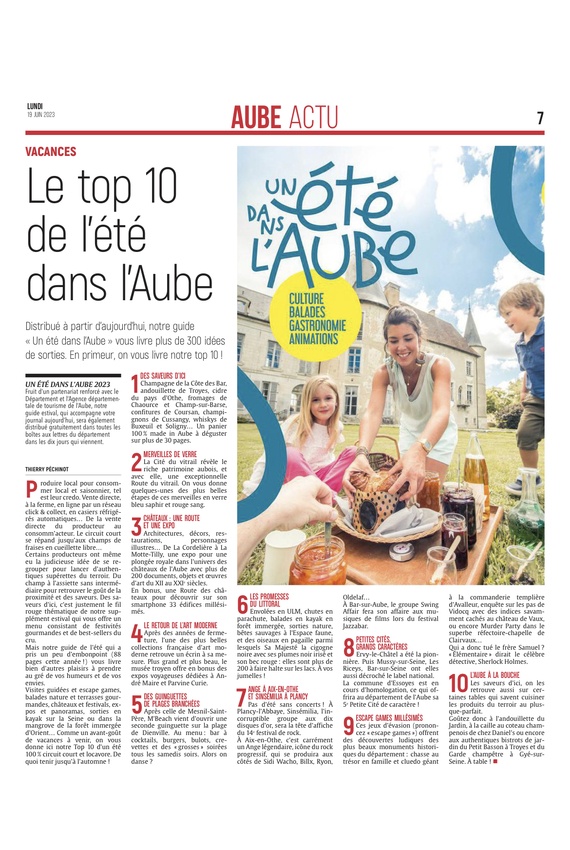 Le top 10 de l’été dans l’Aube.