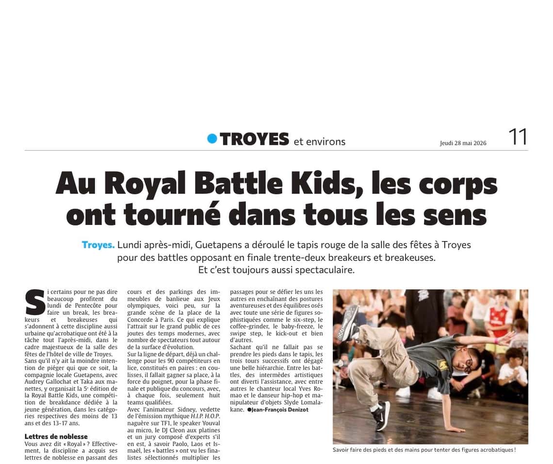 Au Royal Battle Kids, les corps ont tourné dans tous les sens