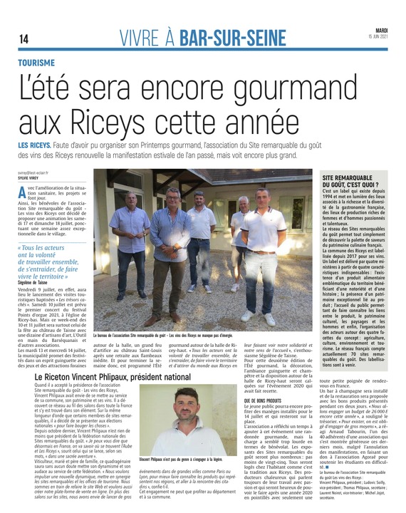 L'été sera encore gourmand aux Riceys cette année.