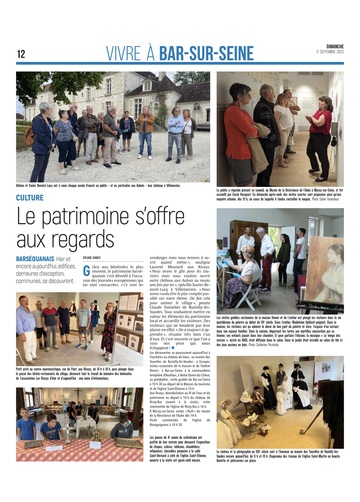 Le patrimoine s’offre aux regards dans le Barséquanais