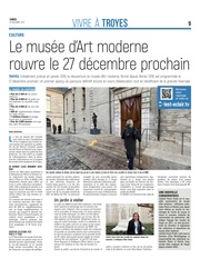 Le musée d’Art moderne rouvre le 27 décembre prochain à Troyes