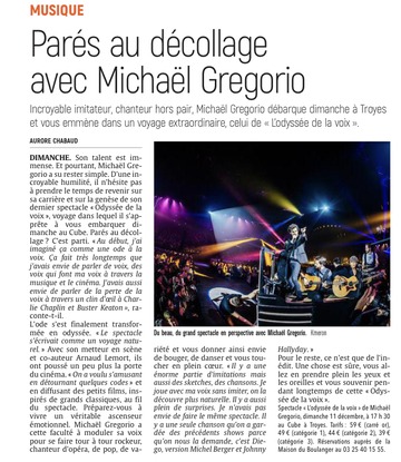 Parés au décollage ce dimanche avec Michaël Gregorio