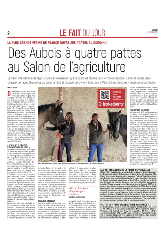 Des Aubois à 4 pattes pour le Salon de l'Agriculture.