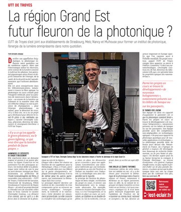 UTT de Troyes: la région Grand Est futur fleuron de la photonique?