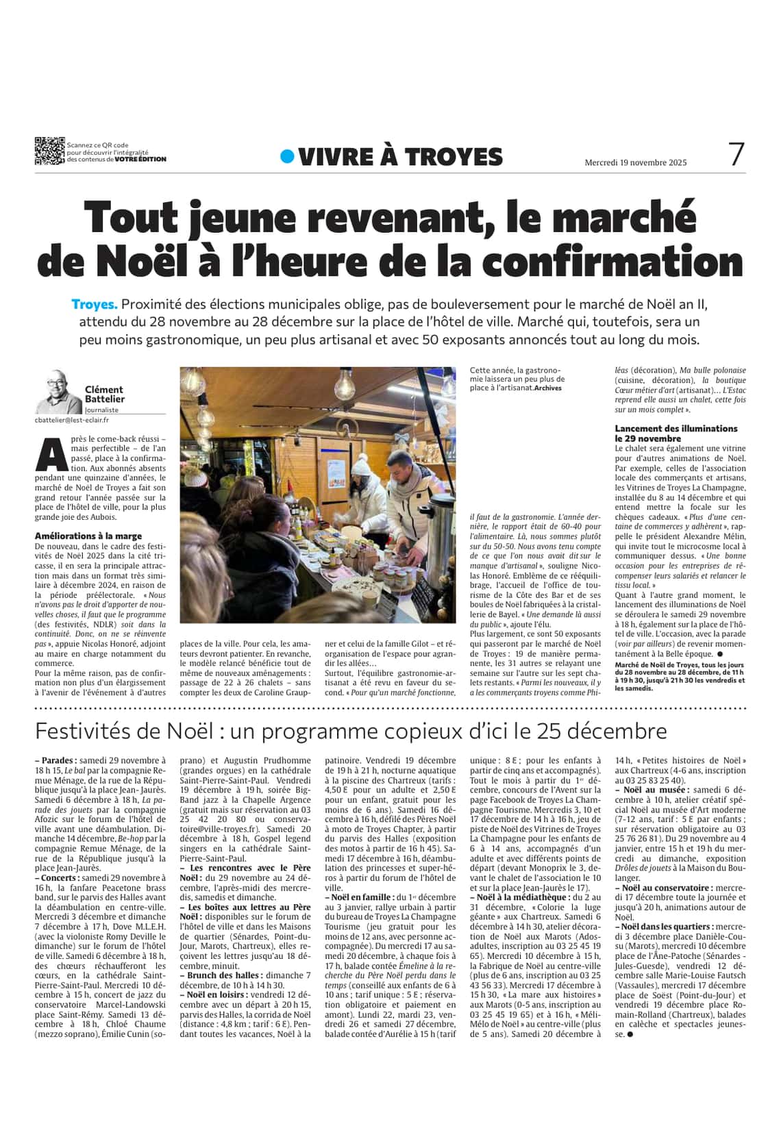 Tout jeune revenant, le marché de Noël à l'heure de la confirmation !