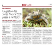 La gestion des zones Natura 2000 passe à la Région