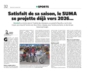 Satisfait de sa saison, le SUMA se projette déjà vers 2026… avec gourmandise