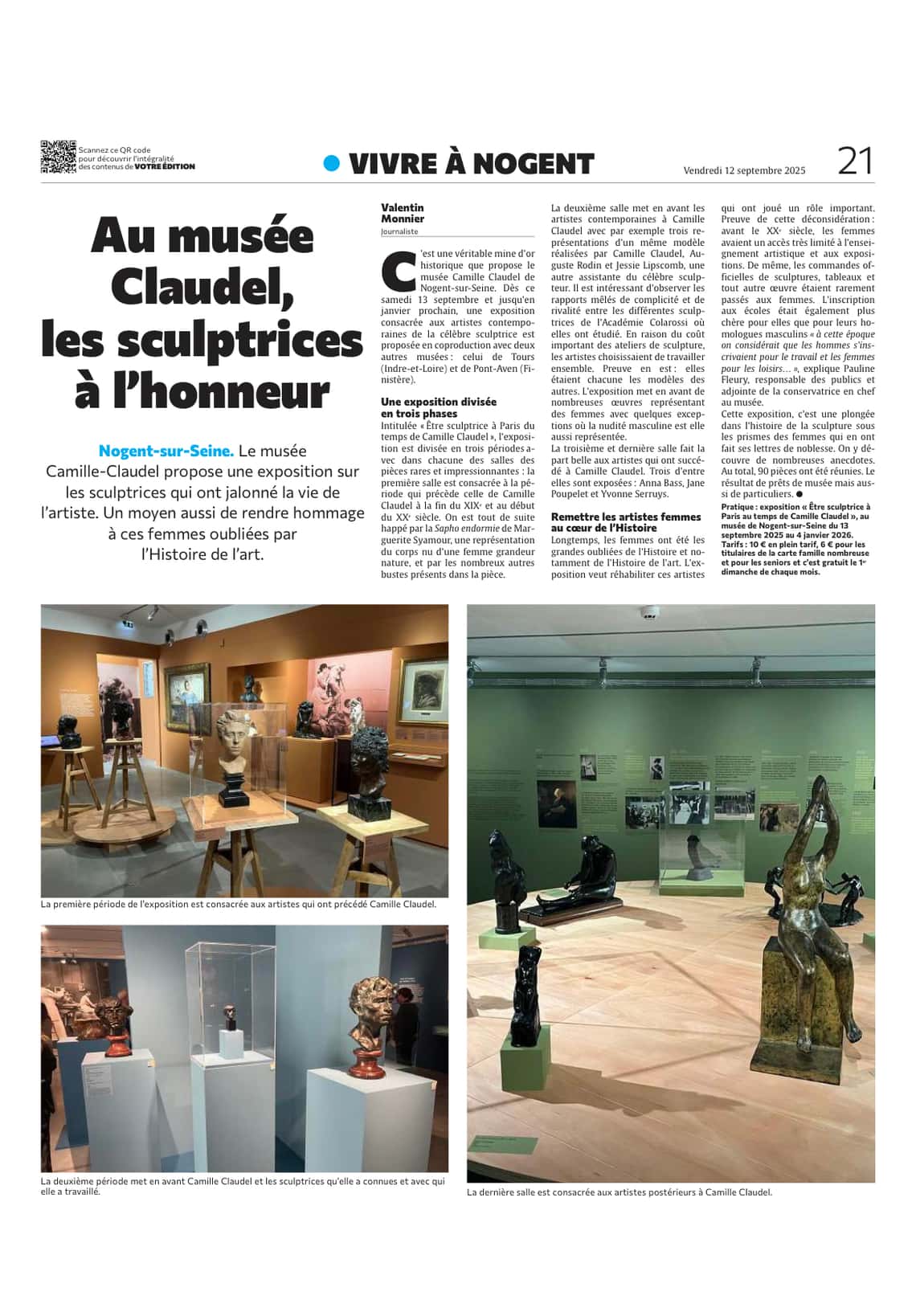 Les sculptrices à l’honneur au musée Camille-Claudel de Nogent-sur-Seine