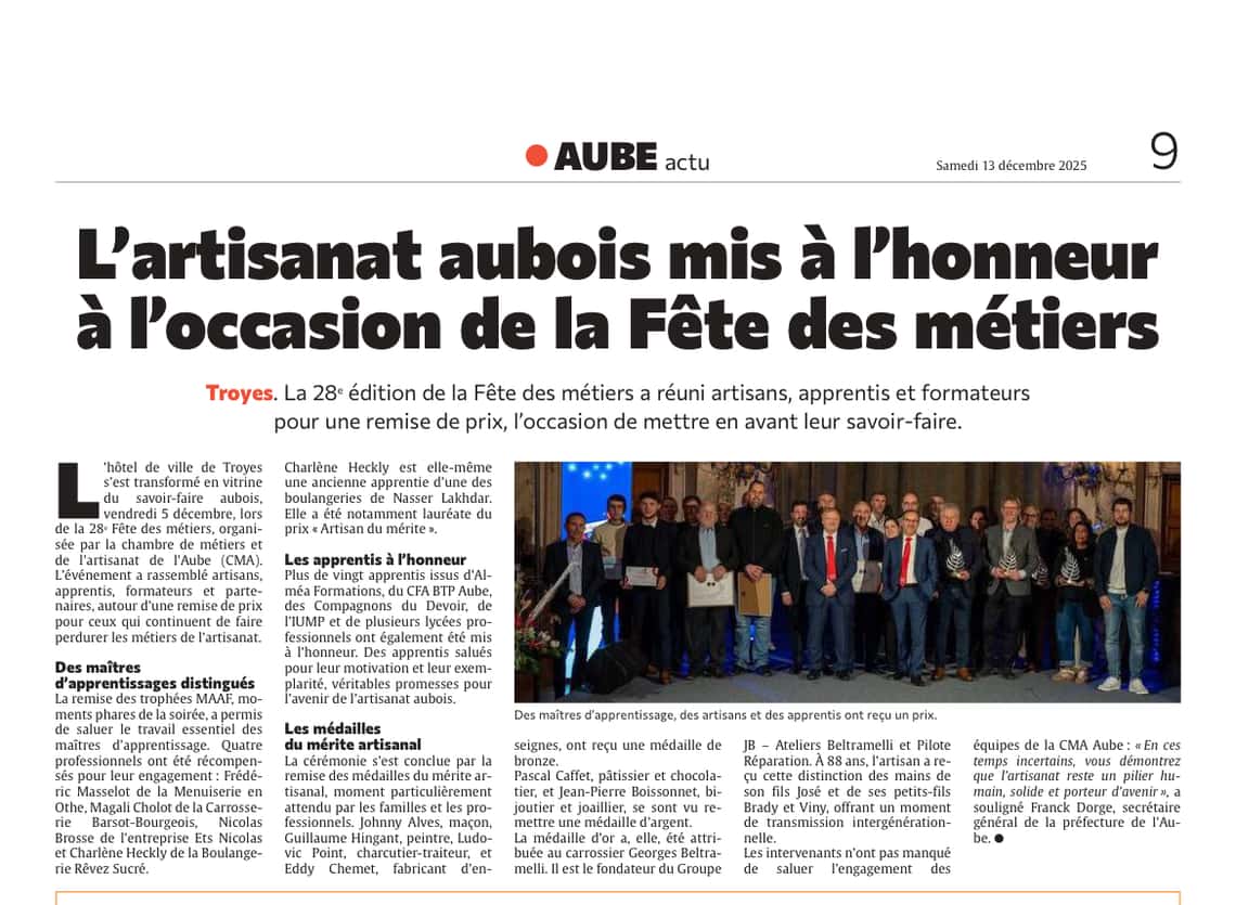 L’artisanat aubois mis à l’honneur à l’occasion de la Fête des métiers à Troyes