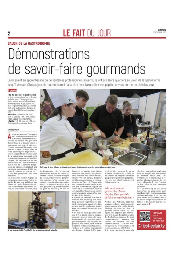 Démonstrations de savoir-faire gourmands