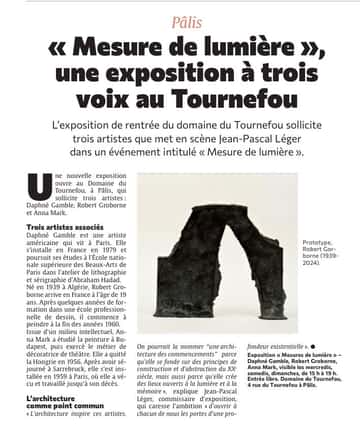 « Mesure de lumière », une exposition à trois voix au Tournefou