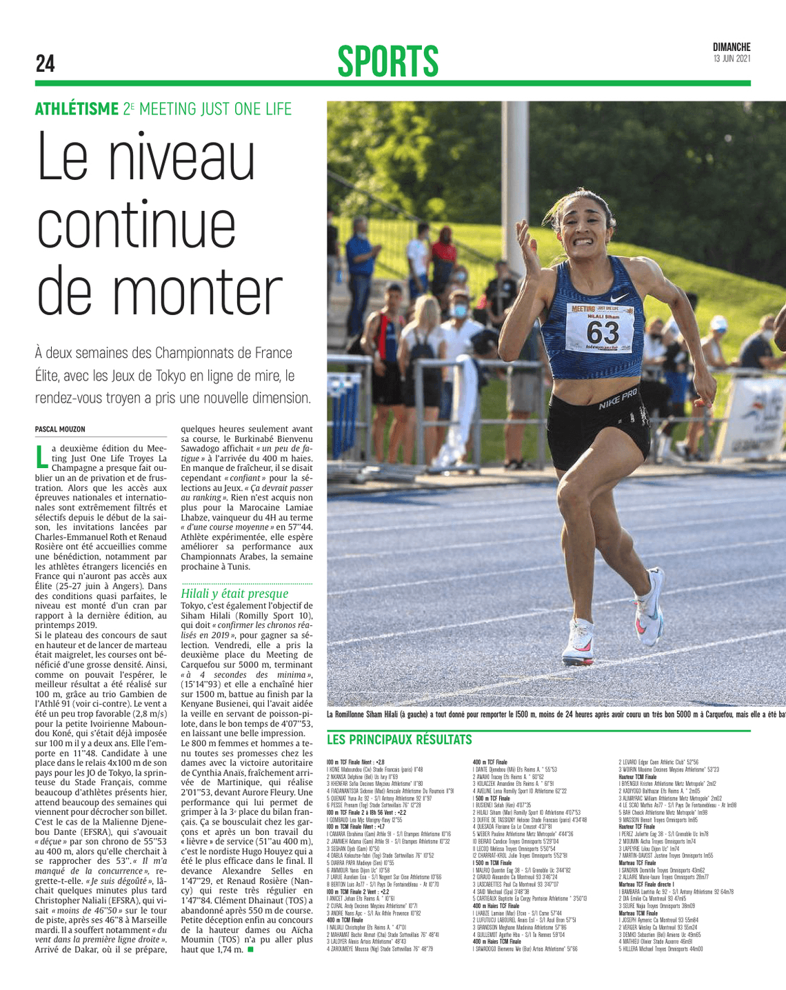 Meeting JUST ONE LIFE Troyes La Champagne : le niveau continu de monter.