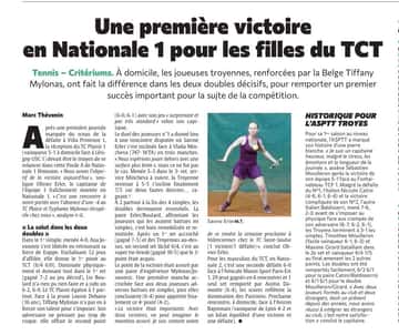 Une première victoire en Nationale 1 pour les filles du TCT