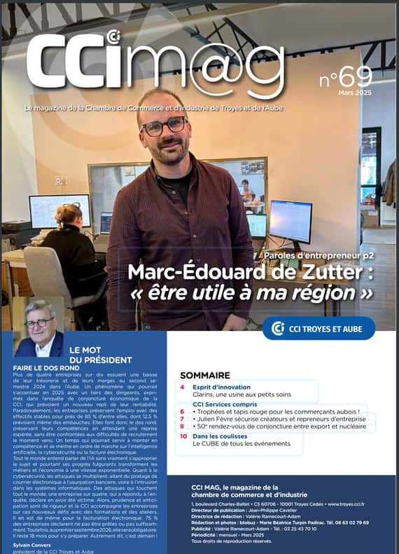 Marc-Edouard De Zutter dans le CCI MAG de mars