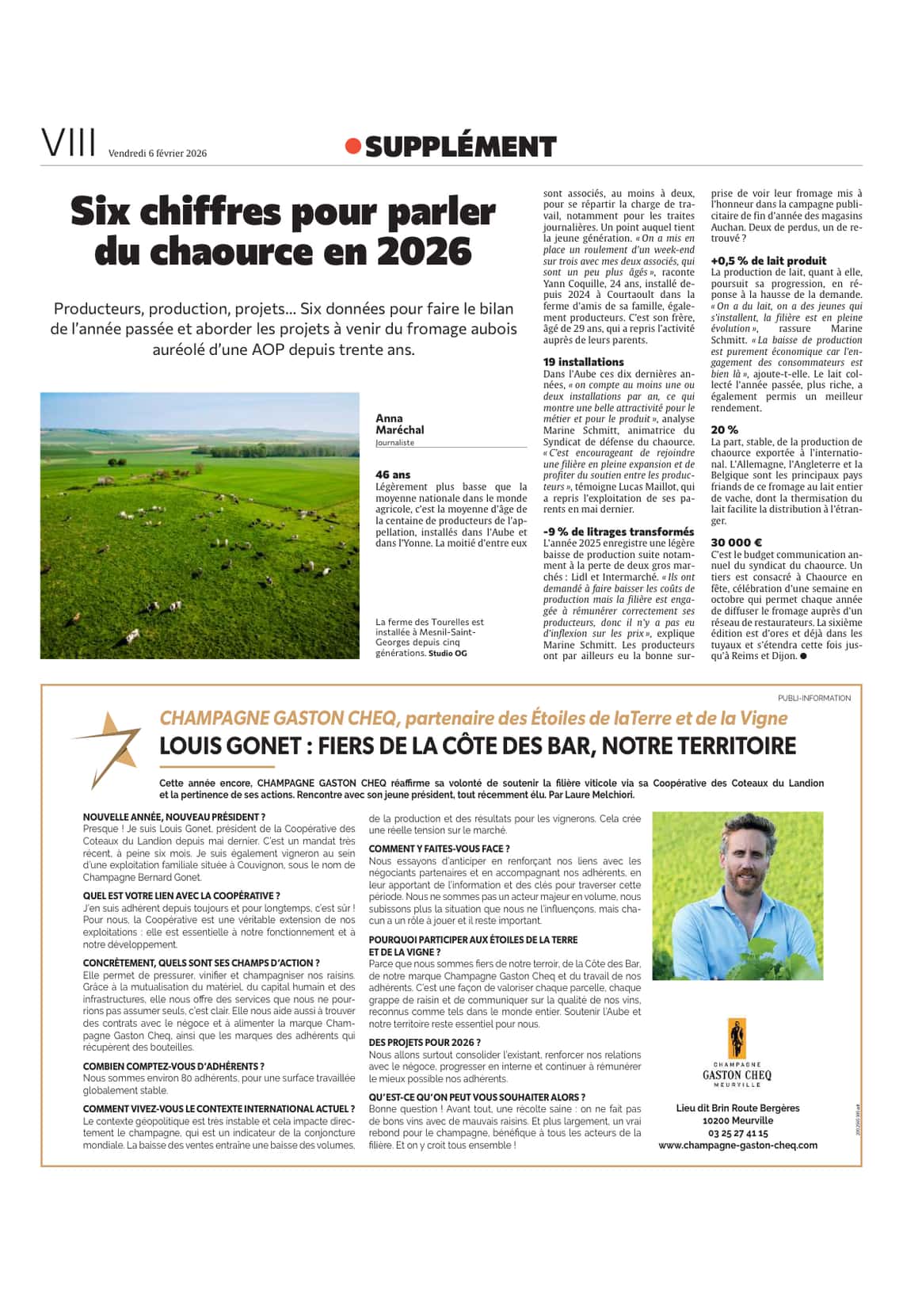 Supplément spécial « Les étoiles de la Terre et de la Vigne »