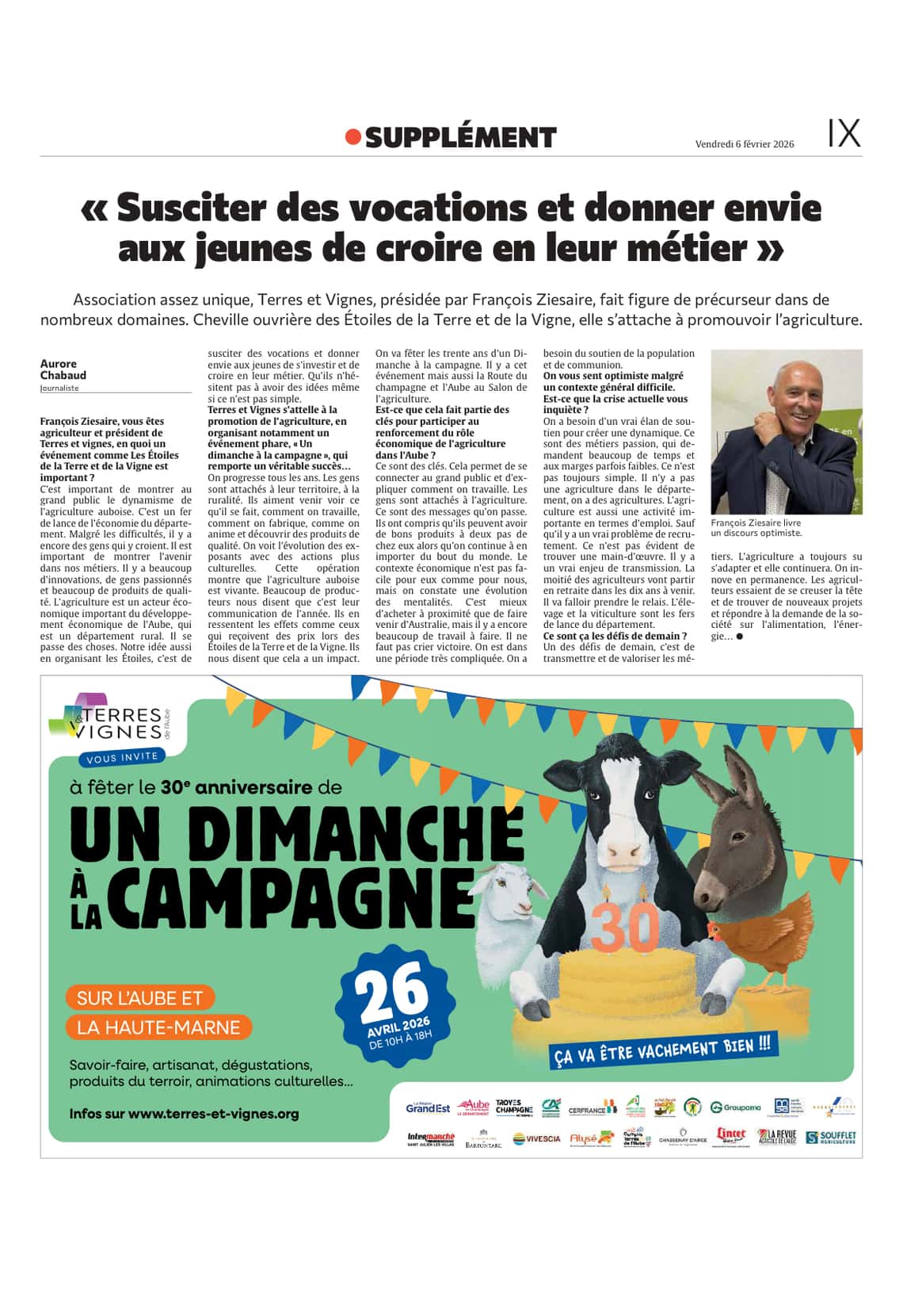 Supplément spécial « Les étoiles de la Terre et de la Vigne »