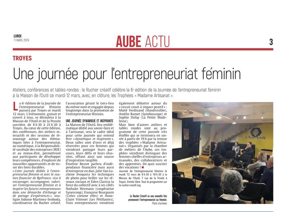 Une journée pour l’entrepreneuriat féminin