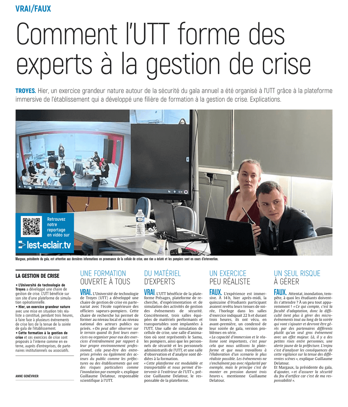 Comment l'UTT forme des experts à la gestion de crise.