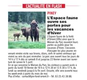 L’espace faune à Piney ouvre ses portes pour les vacances d’hiver