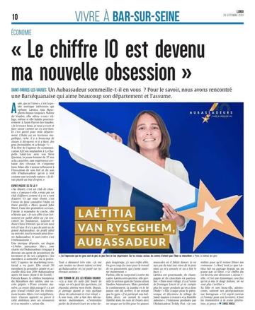 Une Aubassadeurs à l'honneur dans la presse