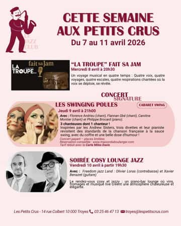 Les Petits Crus : le programme de la semaine !