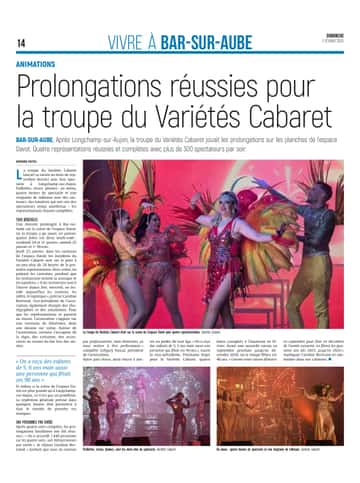 Prolongations réussies pour la troupe du Variétés Cabaret