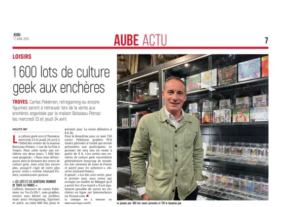 1 600 lots de culture geek aux enchères.